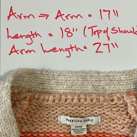 American Eagle Women's V-neck Button Up Cropped Knit Sweater. Sz S - Picture 16 of 16